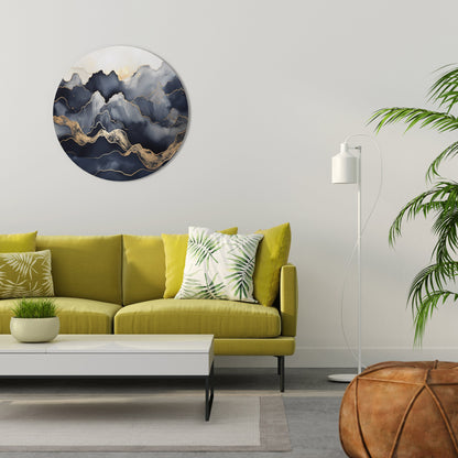 GOLDEN ALPINE BLISS Decorazione da Parete Rotonda