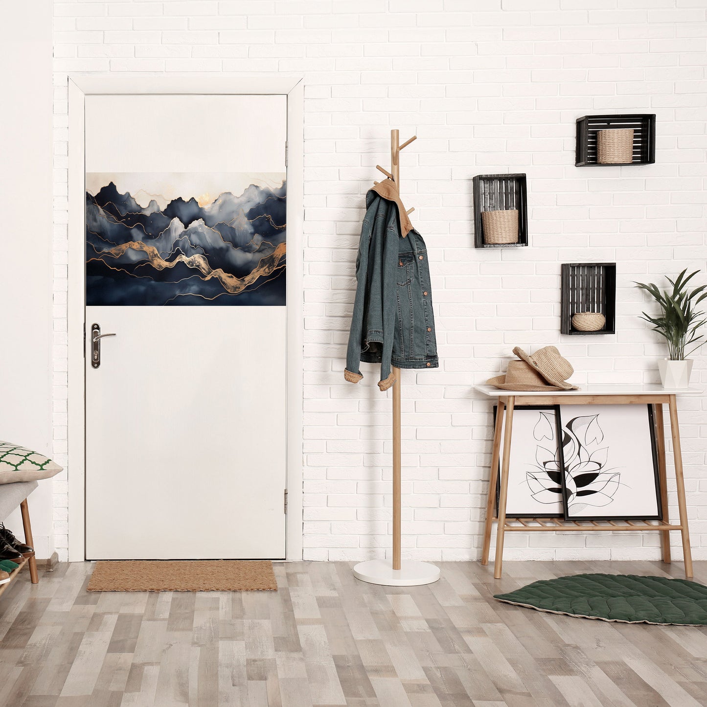 Poster orizzontale staccabile e attaccabile GOLDEN ALPINE BLISS