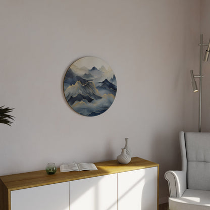 GOLDEN MOUNTAIN FOG Decorazione da Parete Rotonda