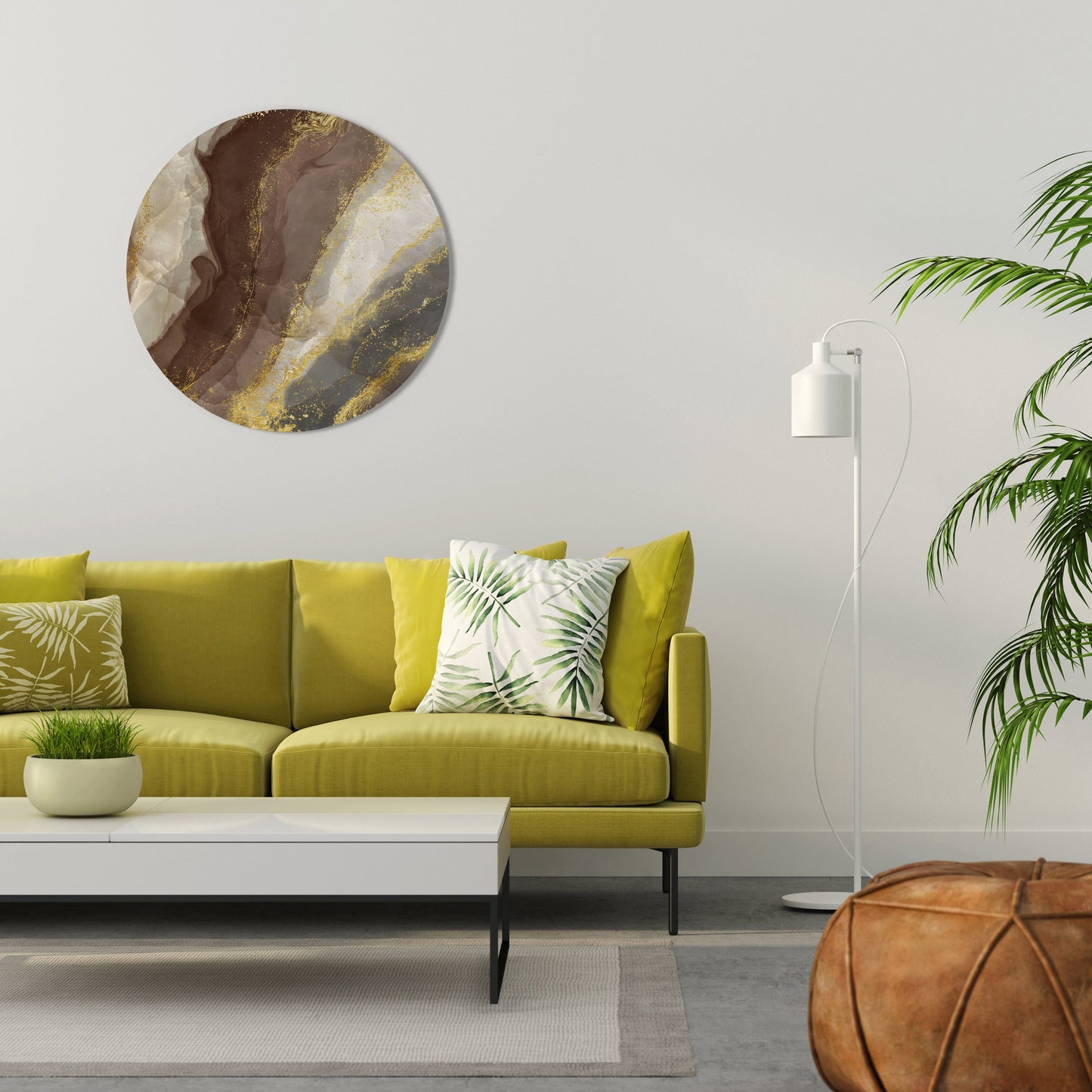 MARBLED ELEGANCE Decorazione da Parete Rotonda