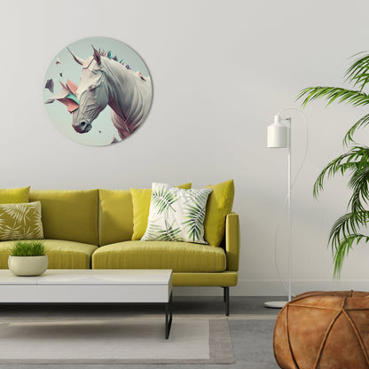 FUTURISTIC HORSE Decorazione da Parete Rotonda