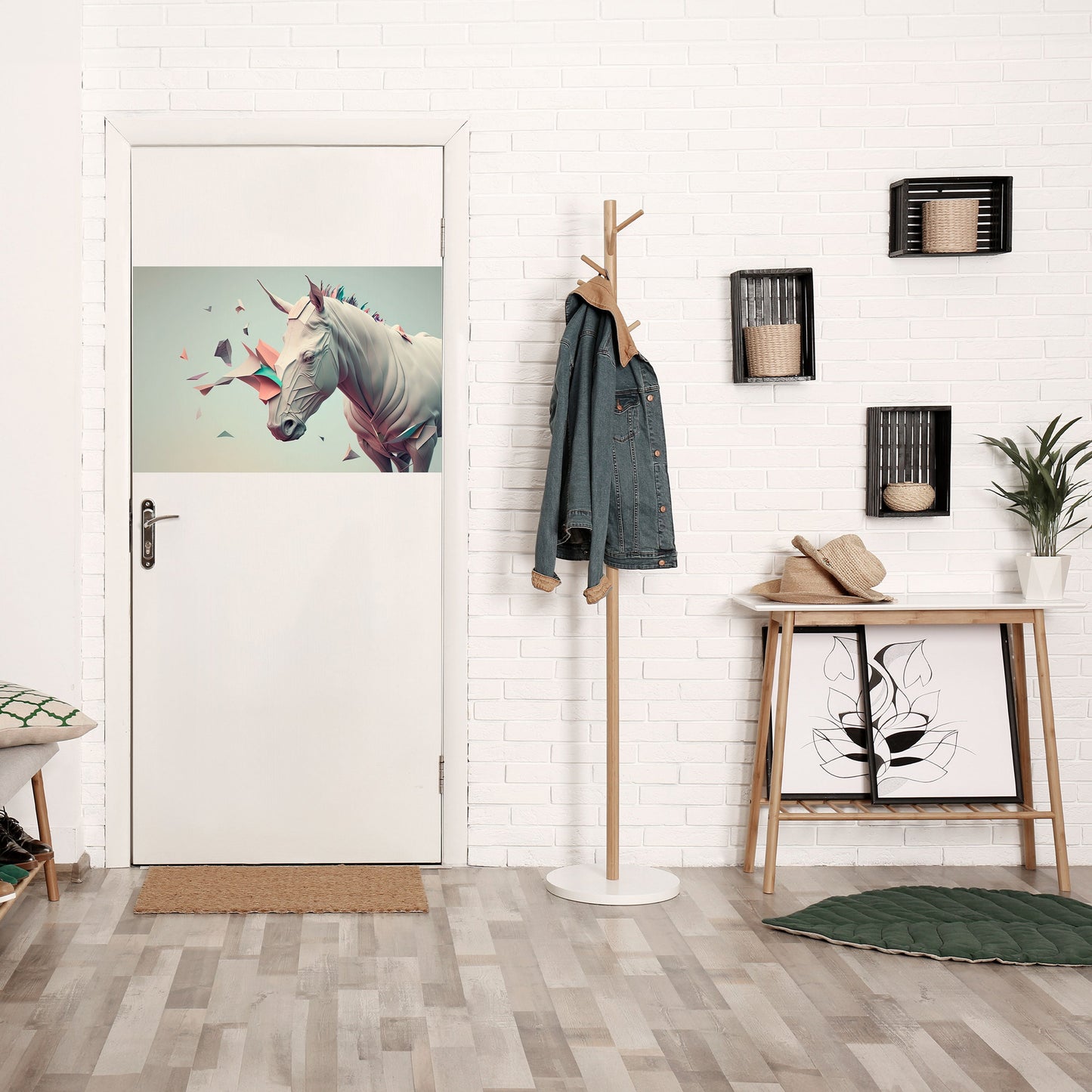 Poster orizzontale staccabile e attaccabile CAVALLO FUTURISTICO