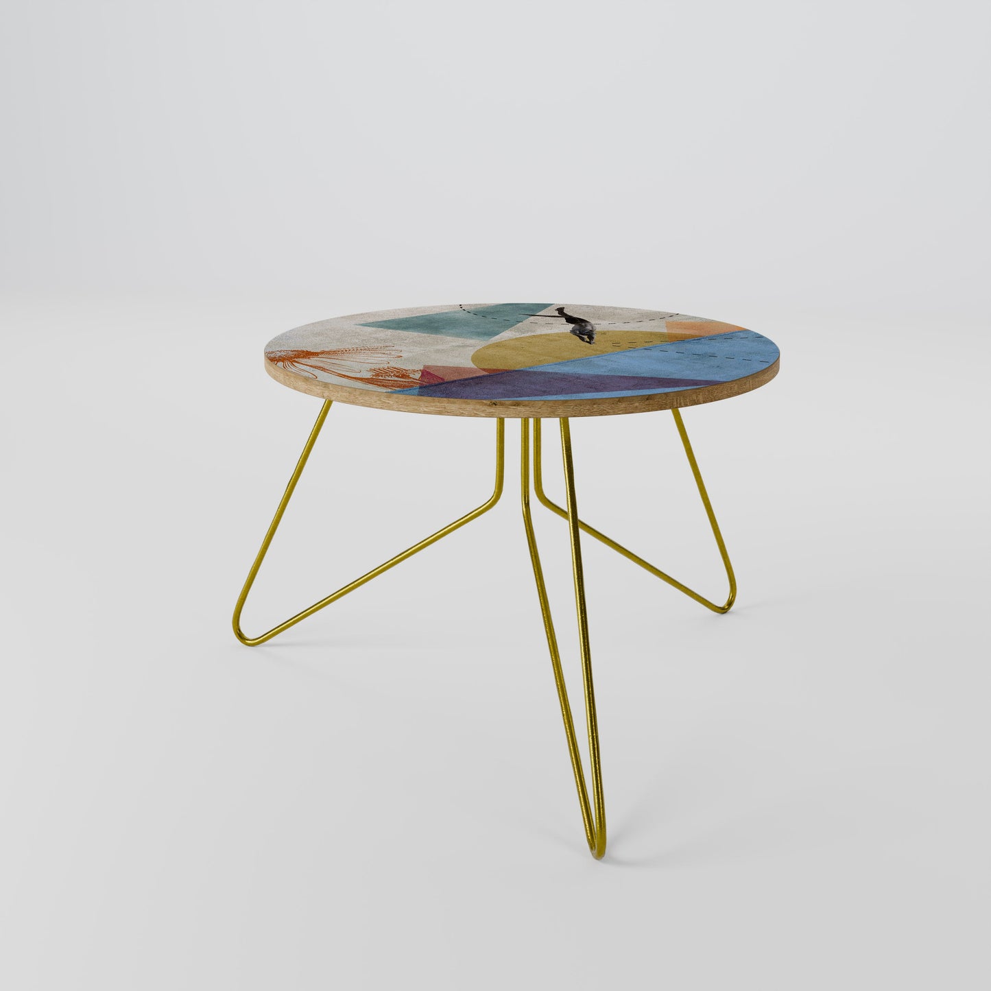 JUMP AROUND THE SHAPES Tavolino da Salotto Ø60