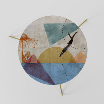 JUMP AROUND THE SHAPES Tavolino da Salotto Ø60