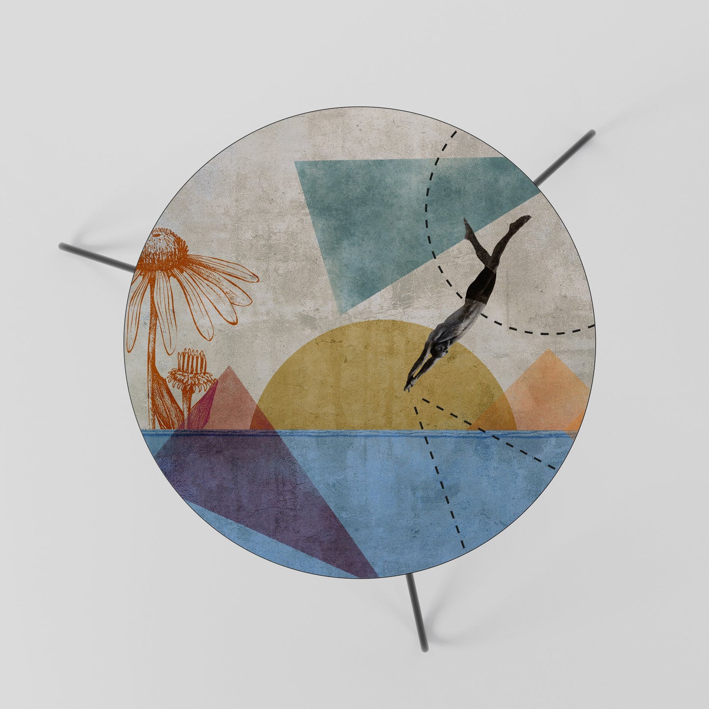 JUMP AROUND THE SHAPES Tavolino da Salotto Ø60