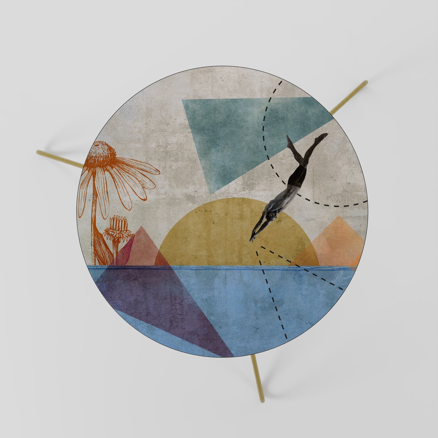 JUMP AROUND THE SHAPES Tavolino da Salotto Ø60