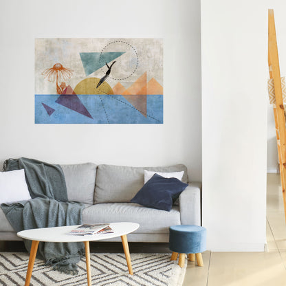 SALTA ATTORNO ALLE FORME Poster orizzontale staccabile e attaccabile