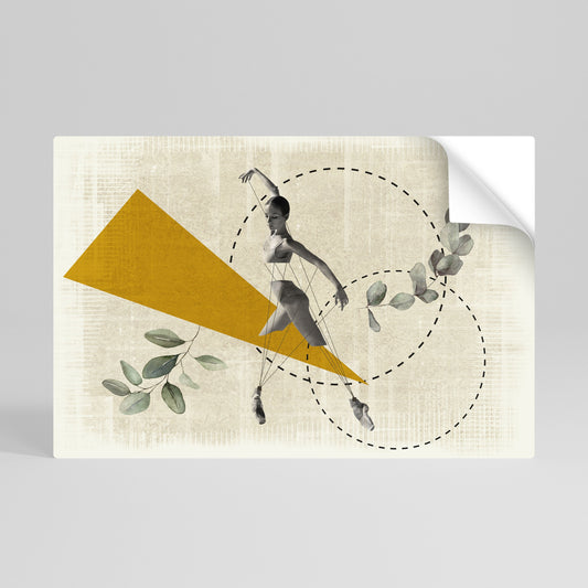 MOVIMENTO TRIANGOLARE Poster orizzontale staccabile e attaccabile