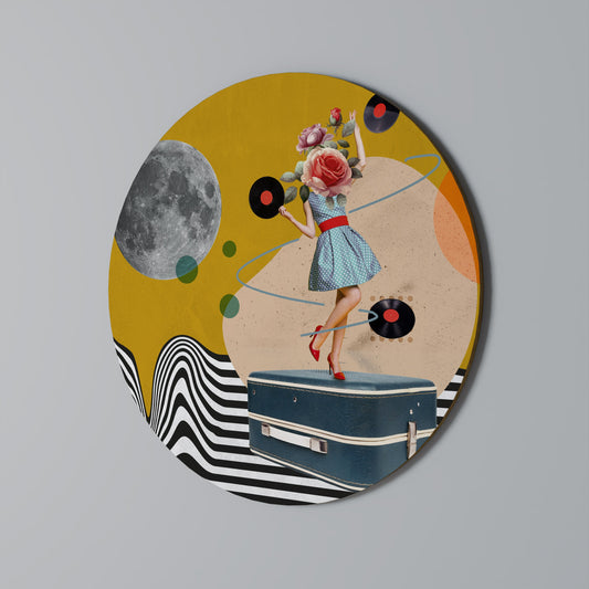 VINYL RETROSPECTION Decorazione da Parete Rotonda