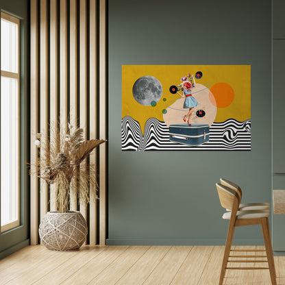 VINYL RETROSPECTION Peel and Stick Horizontal Poster