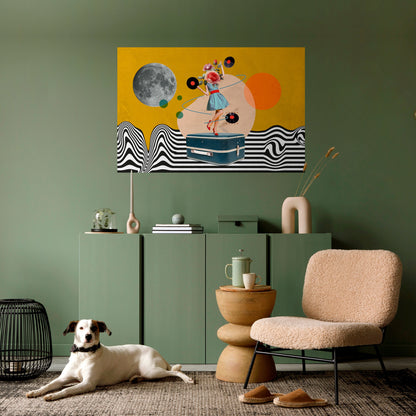 VINYL RETROSPECTION Peel and Stick Horizontal Poster