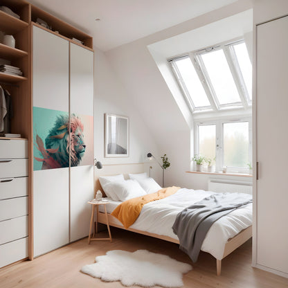 LUMINOUS LION MAJESTY Peel and Stick Horizontal Poster