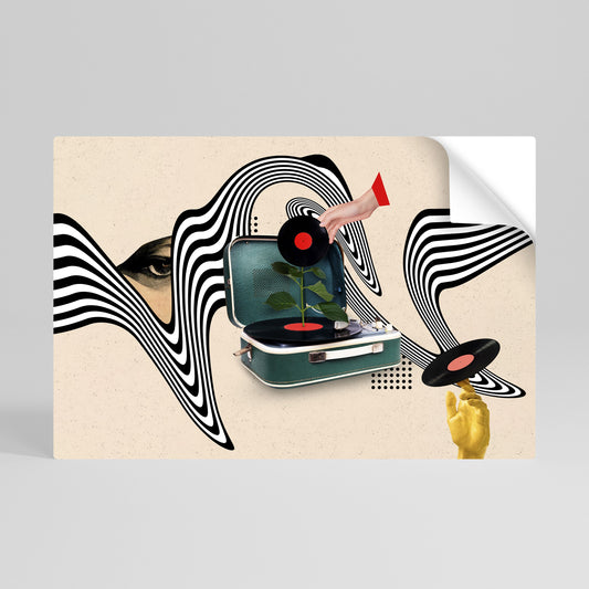 Poster orizzontale staccabile e attaccabile VARIAZIONE IN VINILE