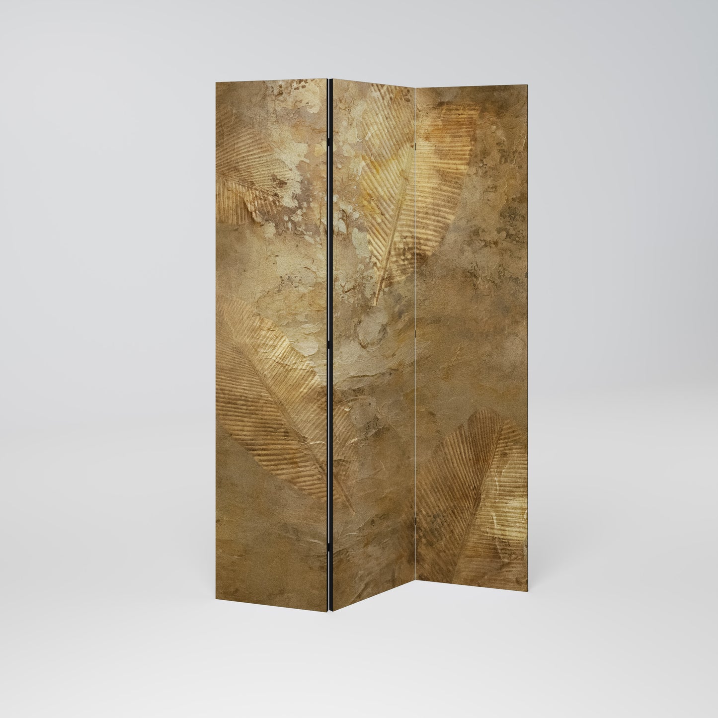 GILDED LEAF CASCADE Decorative 3-Panel Room Divider