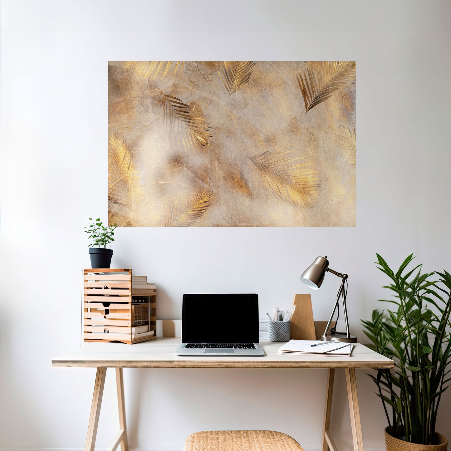 FOGLIE DI SPLENDORE Poster orizzontale staccabile e attaccabile