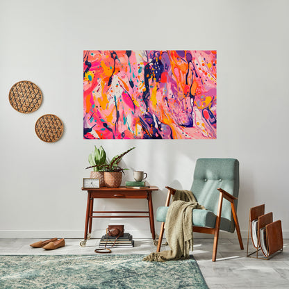 EXPRESSIVE ECHOES Peel and Stick Horizontal Poster