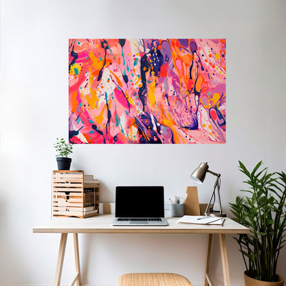 EXPRESSIVE ECHOES Peel and Stick Horizontal Poster