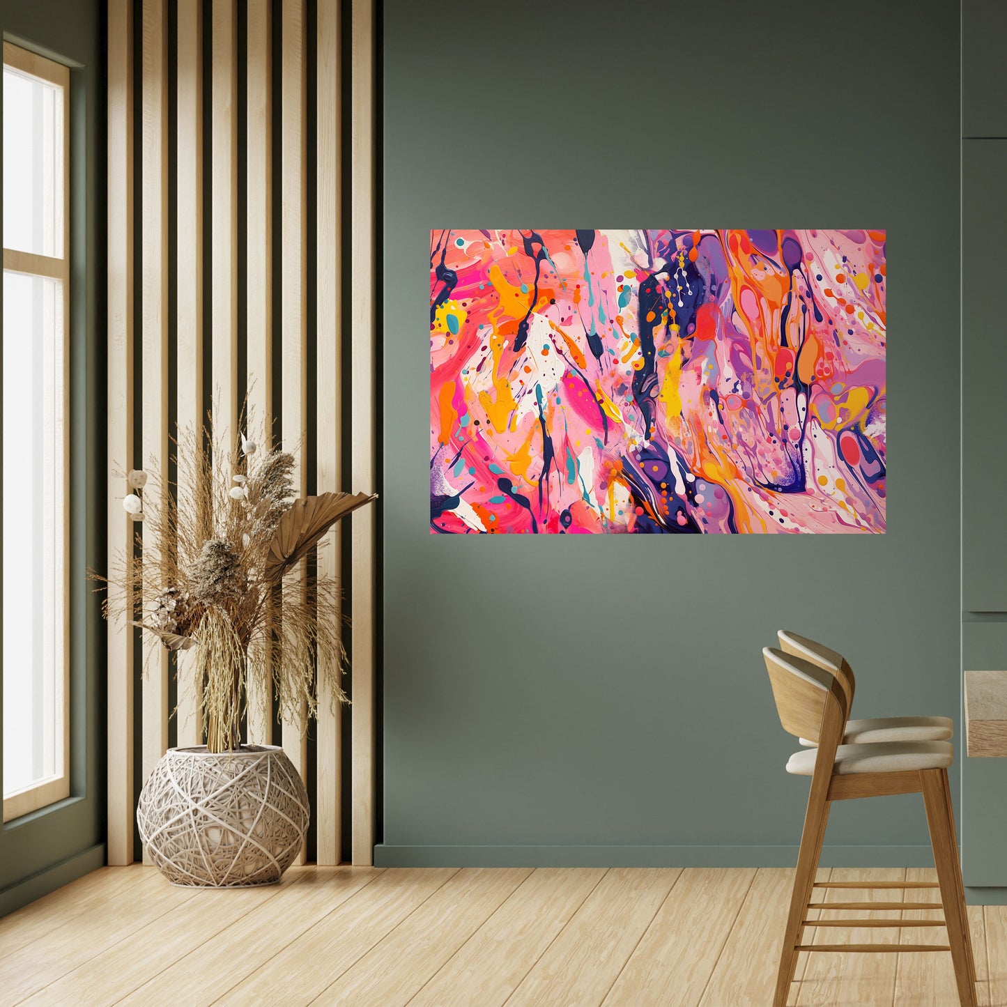 EXPRESSIVE ECHOES Peel and Stick Horizontal Poster