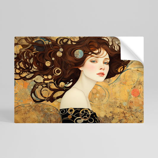 Poster orizzontale staccabile e attaccabile "PERSO NEI PENSIERI"