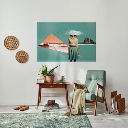 Poster orizzontale staccabile e attaccabile RETRO RESONANCE