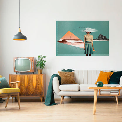 Poster orizzontale staccabile e attaccabile RETRO RESONANCE