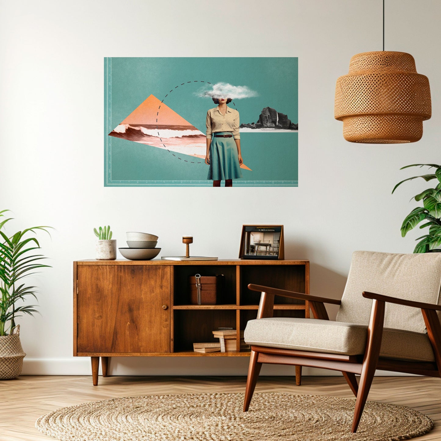 Poster orizzontale staccabile e attaccabile RETRO RESONANCE