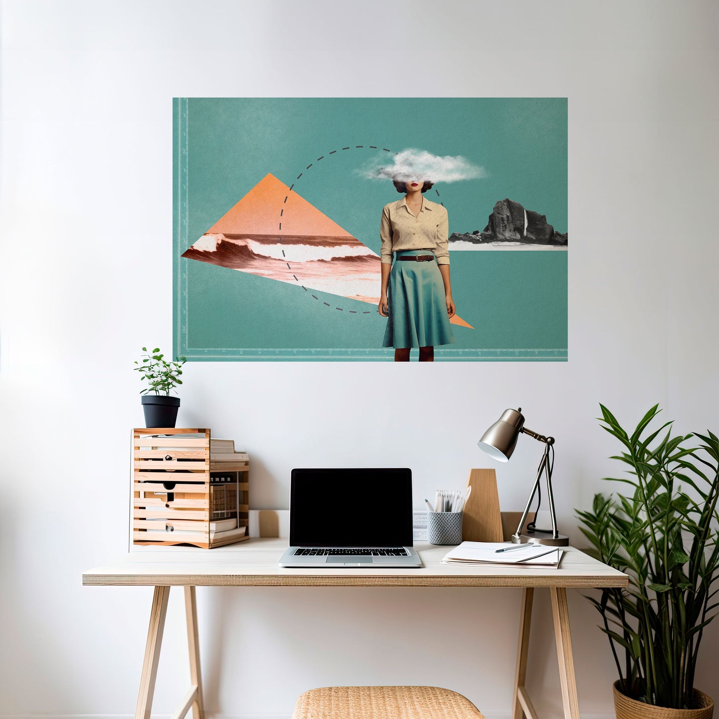 Poster orizzontale staccabile e attaccabile RETRO RESONANCE