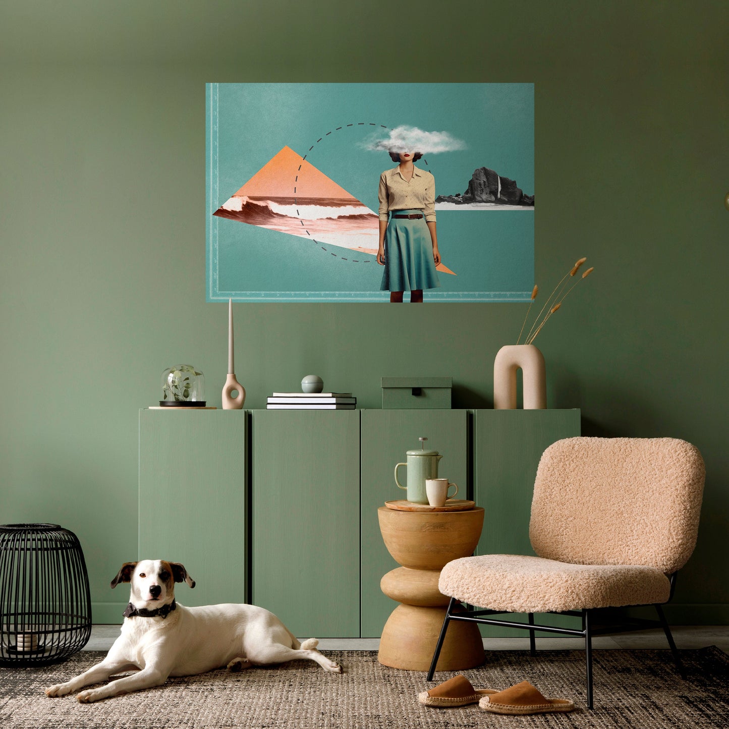 Poster orizzontale staccabile e attaccabile RETRO RESONANCE