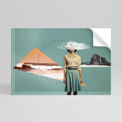 Poster orizzontale staccabile e attaccabile RETRO RESONANCE