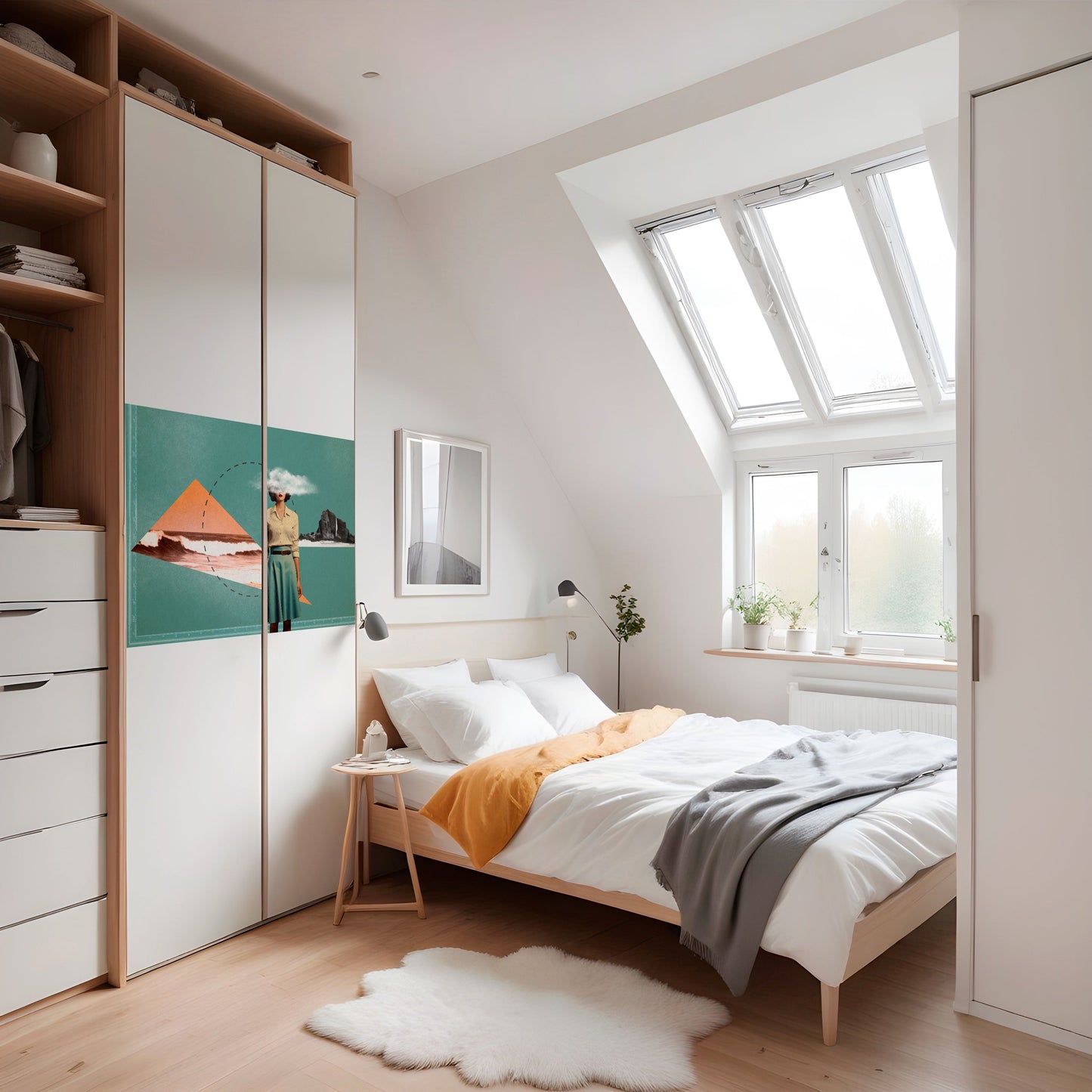 Poster orizzontale staccabile e attaccabile RETRO RESONANCE