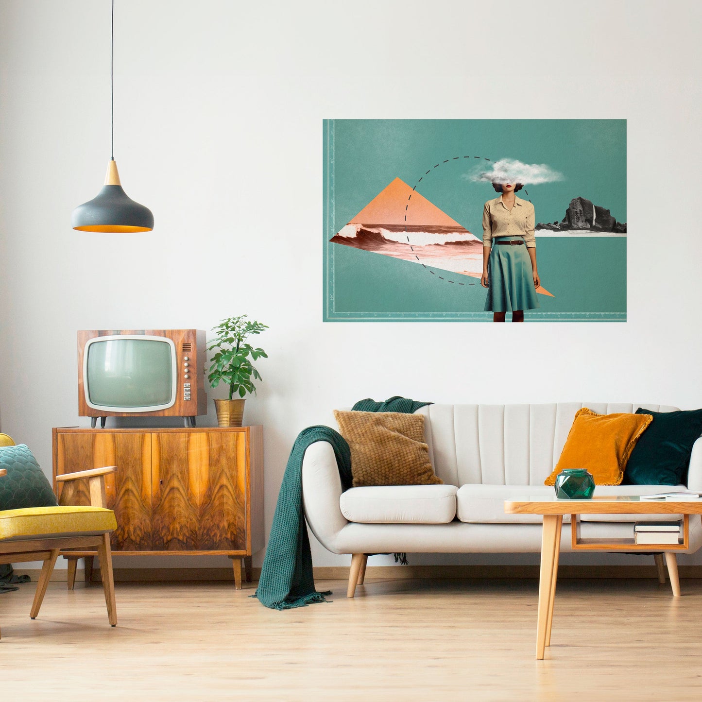 Poster orizzontale staccabile e attaccabile RETRO RESONANCE