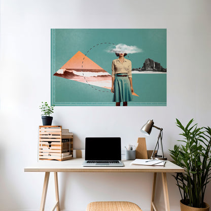 Poster orizzontale staccabile e attaccabile RETRO RESONANCE