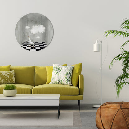 CHESS CLOUD SWAN Decorazione da Parete Rotonda