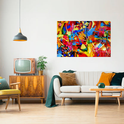 Poster orizzontale staccabile e attaccabile "ABSTRACT RHAPSODY"