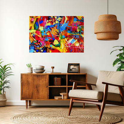 Poster orizzontale staccabile e attaccabile "ABSTRACT RHAPSODY"