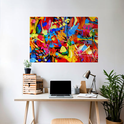 Poster orizzontale staccabile e attaccabile "ABSTRACT RHAPSODY"