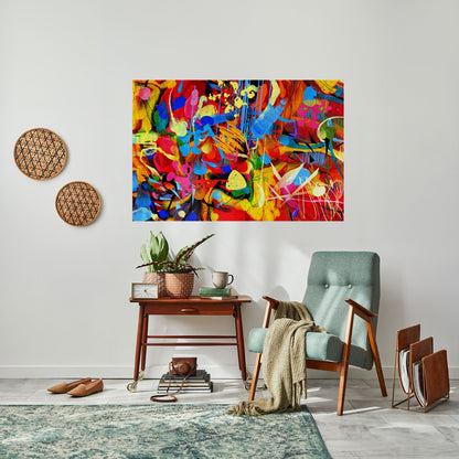 Poster orizzontale staccabile e attaccabile "ABSTRACT RHAPSODY"