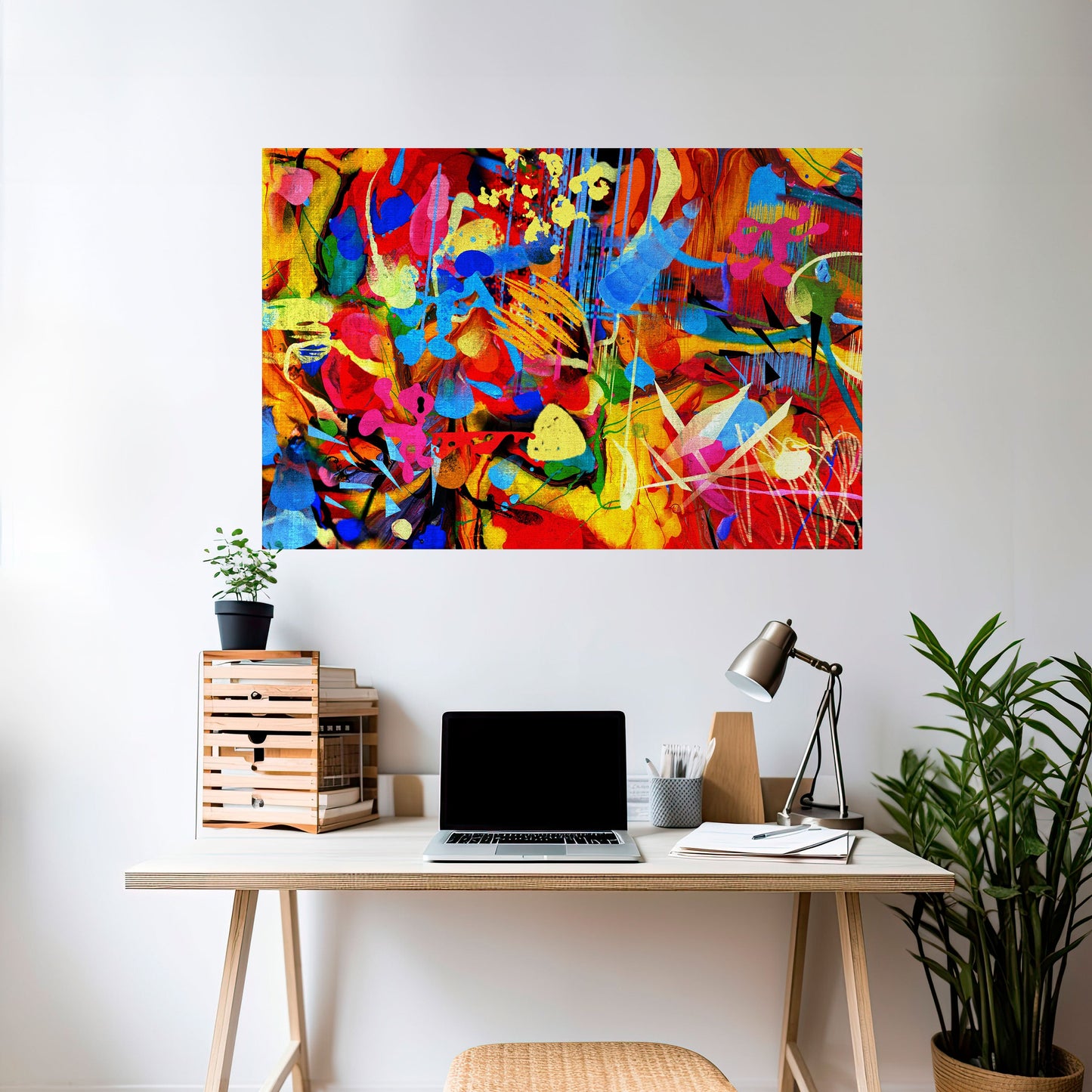 Poster orizzontale staccabile e attaccabile "ABSTRACT RHAPSODY"