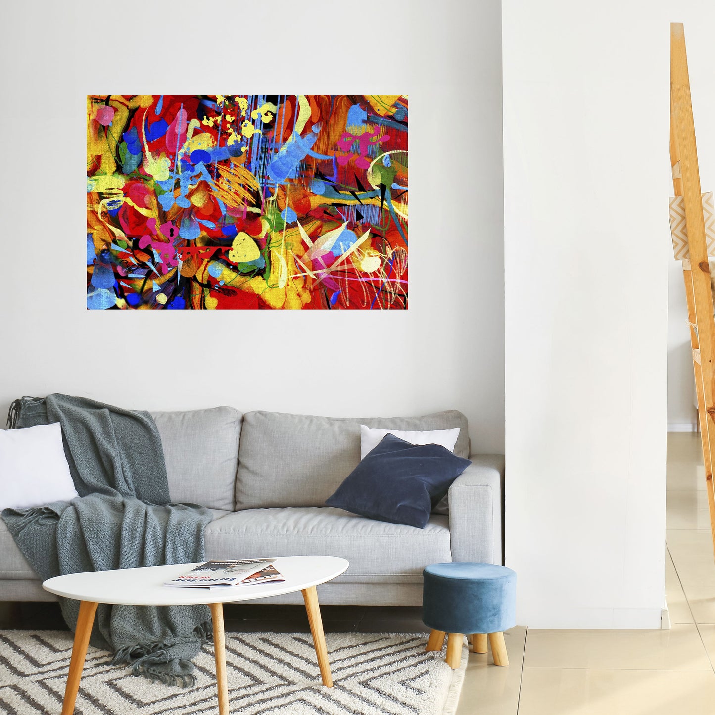 Poster orizzontale staccabile e attaccabile "ABSTRACT RHAPSODY"