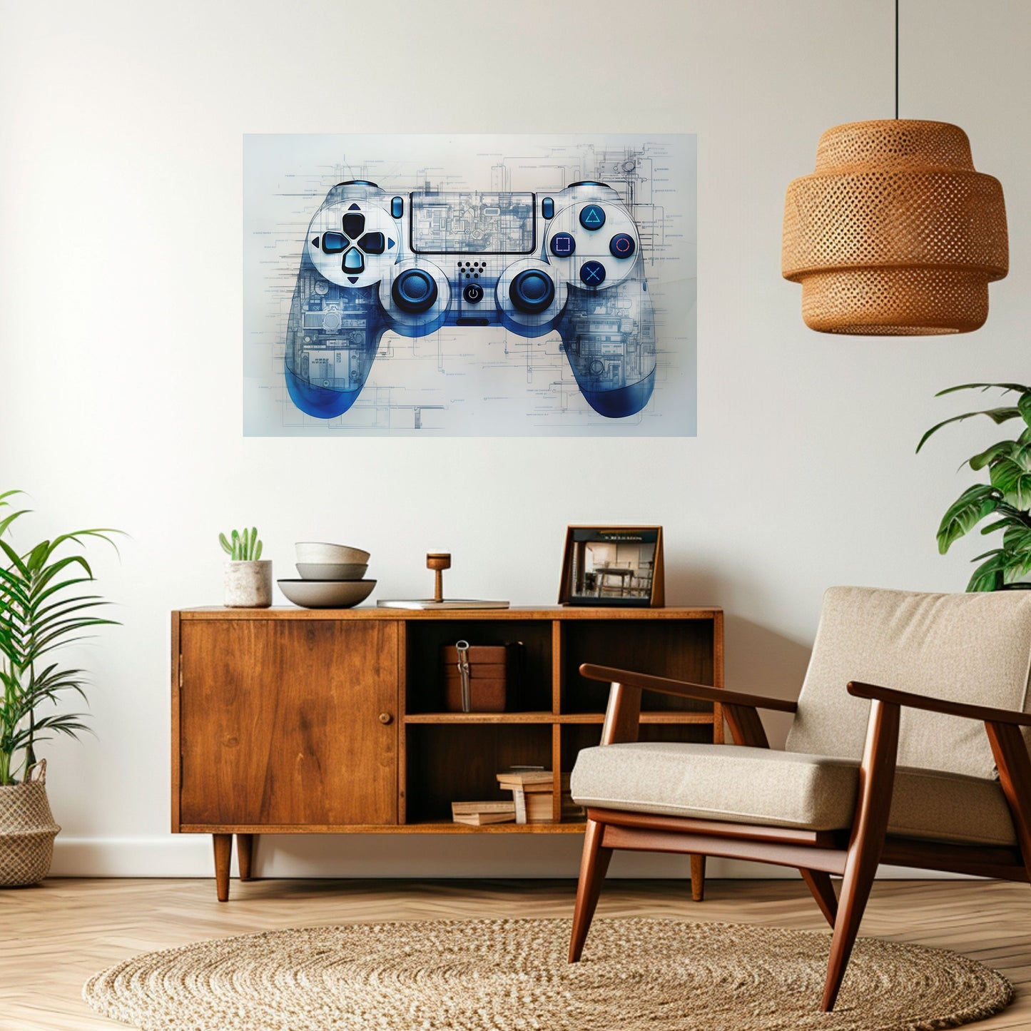 Poster orizzontale staccabile e attaccabile CYBER SCAPE PAD