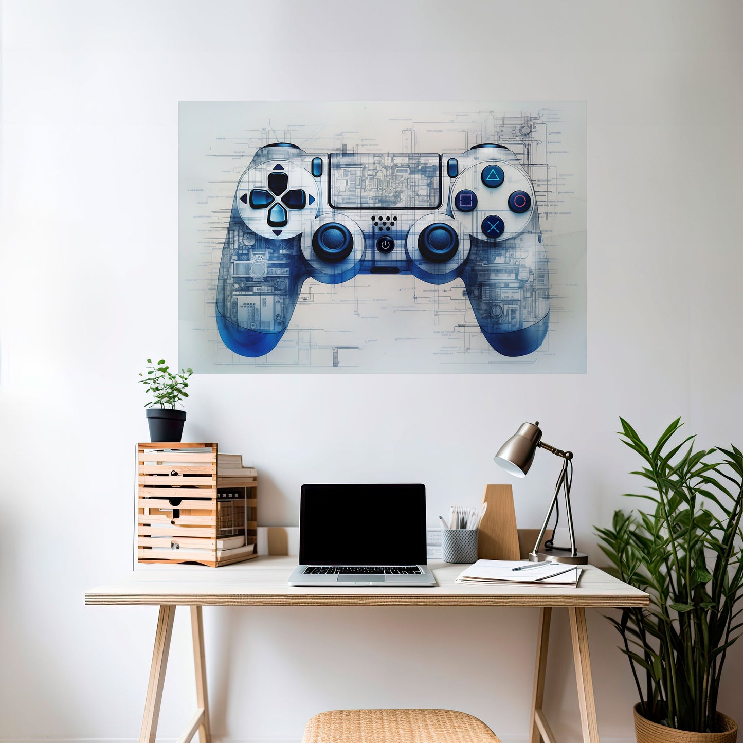 Poster orizzontale staccabile e attaccabile CYBER SCAPE PAD