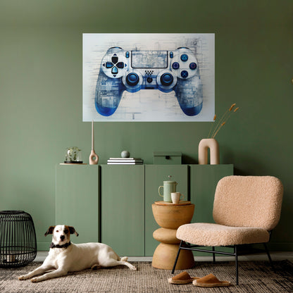 Poster orizzontale staccabile e attaccabile CYBER SCAPE PAD