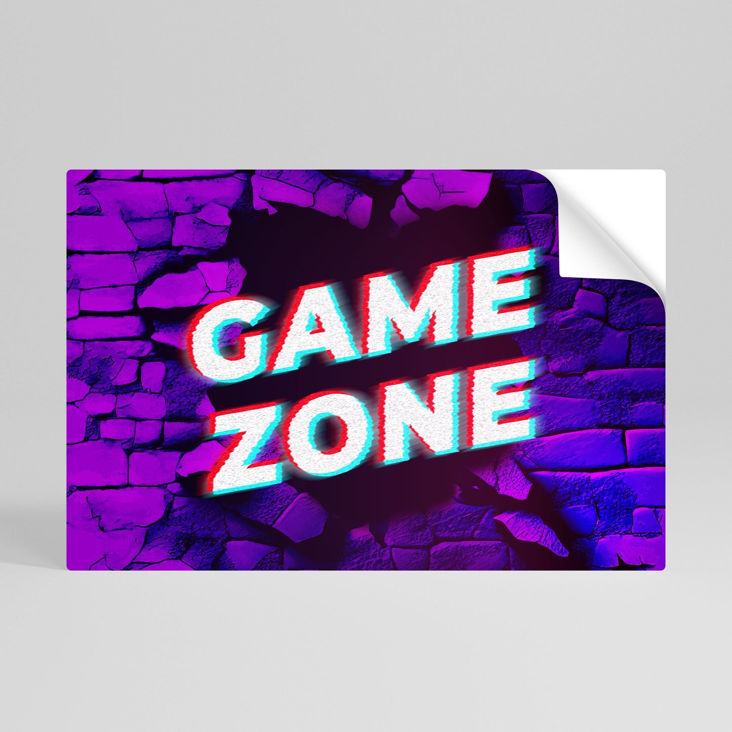 Poster orizzontale staccabile e attaccabile LUMINOUS GAME ZONE