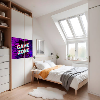Poster orizzontale staccabile e attaccabile LUMINOUS GAME ZONE