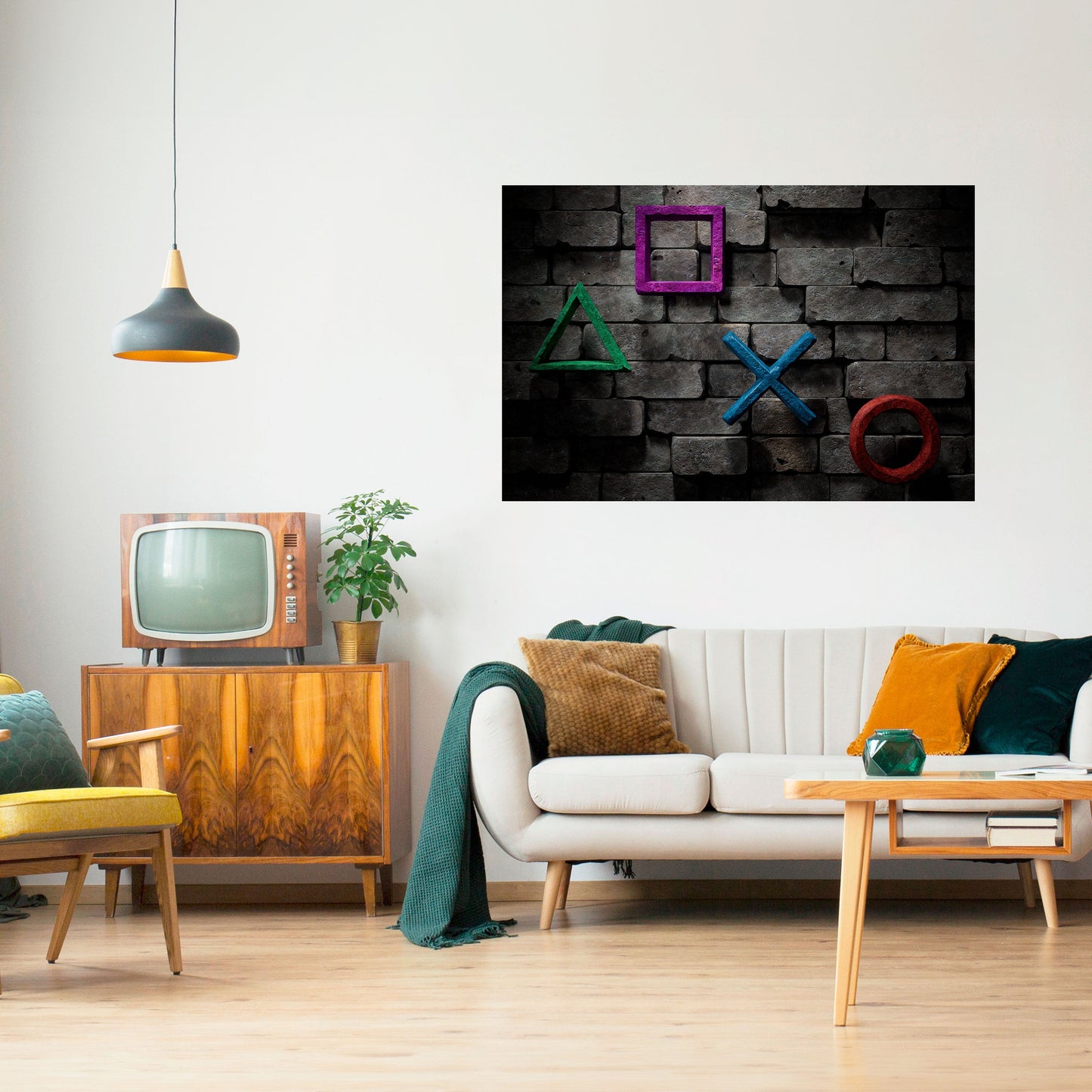 ICONE DELLA CONSOLE SOTTERRANEA Poster orizzontale staccabile e attaccabile