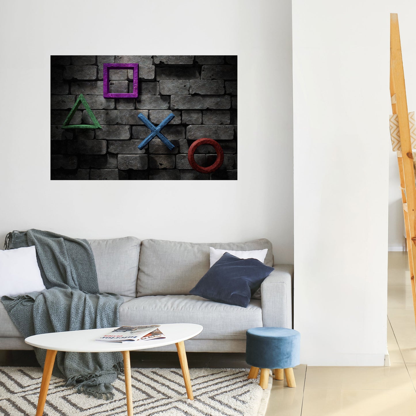 ICONE DELLA CONSOLE SOTTERRANEA Poster orizzontale staccabile e attaccabile