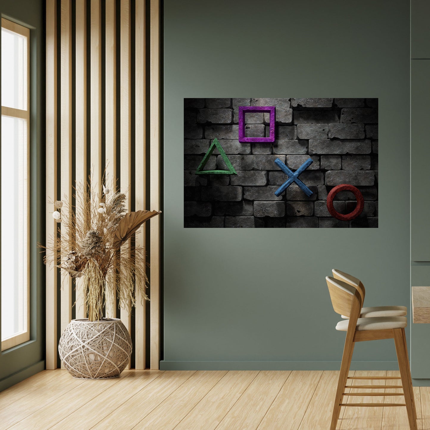 ICONE DELLA CONSOLE SOTTERRANEA Poster orizzontale staccabile e attaccabile