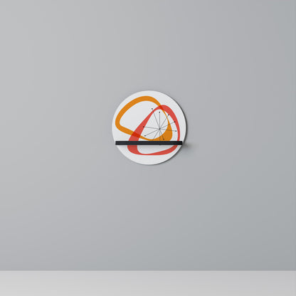 VIBRANT SUMMIT Round Art Shelf In Black Finish