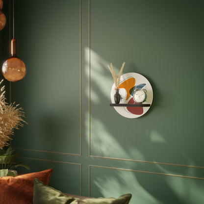 STELLAR STROKES Mensola Rotonda Decorativa con Finitura Nera