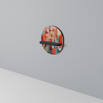 COLORBURST CONSTRUCT Mensola Ovale Decorativa con Finitura Nera